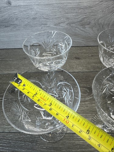 Imperlux East GERMANY Handcut Lead Crystal 5-3/8” Sherbet Stemware - Picture 11 of 11