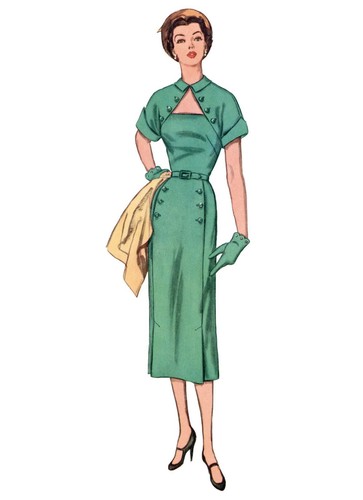 SIMPLICITY 9465 MISSES 1950s DRESS Vintage Sewing Pattern Sizes 6-14 & 16-24 - Picture 4 of 4