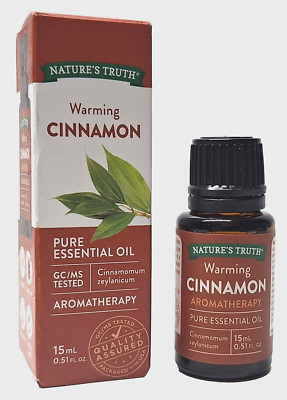 NEW Natures Truth Pure Essential Oil Warming Cinnamon 0.51 fl oz Aromatherapy