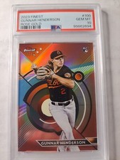 2023 Topps Finest Rose Gold Refractor Gunnar Henderson RC Rookie /75 PSA 10
