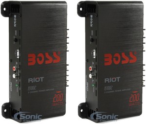 NEW BOSS R1002 200W 2-Channel RIOT Car Audio High Power Amplifier Amp 200 Watts
