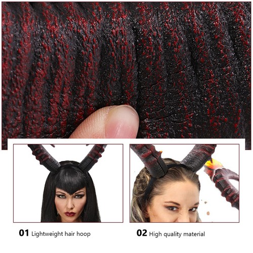 Ram Horns Ears Ram Horns Headpiece Devil Ear Headband Devil Horn Headdress - Picture 7 of 12