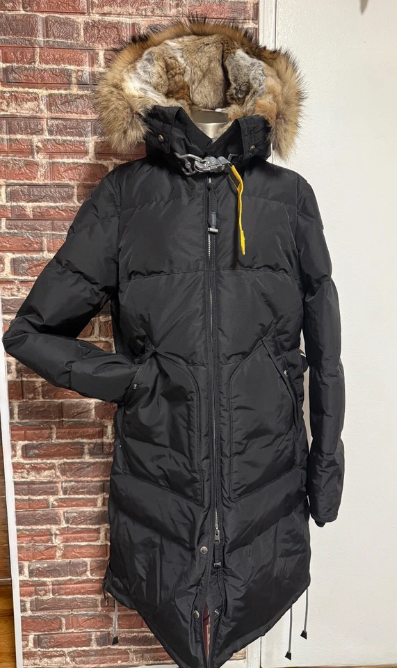 PARAJUMPERS MUJER LARGO OSO PLUMÓN CHAQUETA PARKA ABRIGO AISLANTE PIEL NEGRO TALLA XXL Foto 4 de 4