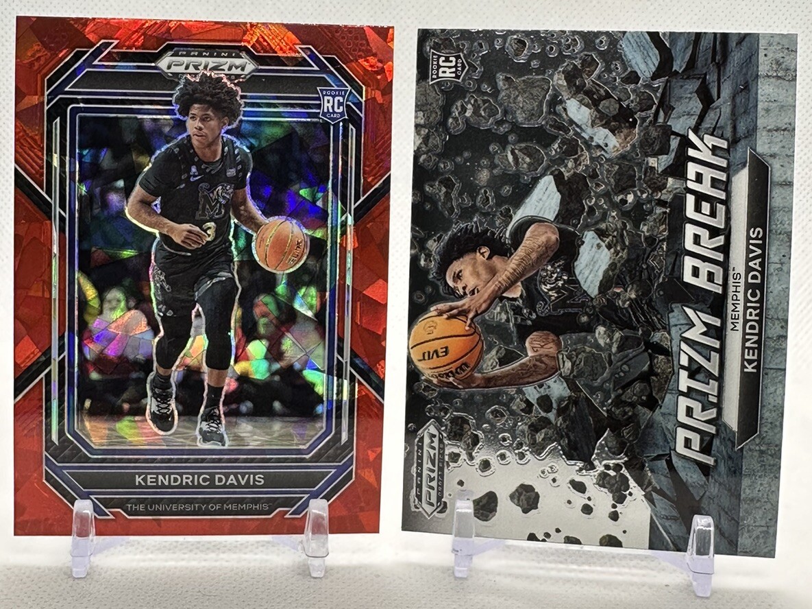 Kendric Davis 2023 Panini Prizm Draft Picks #36 Red Cracked Ice & 12 Prizm Break