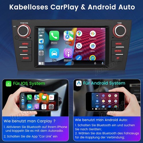 Autoradio Für BMW E90 E91 E92 E93 Carplay Android 13 GPS NAV SWC RDS DAB+ 2G+64G - Bild 6 von 18