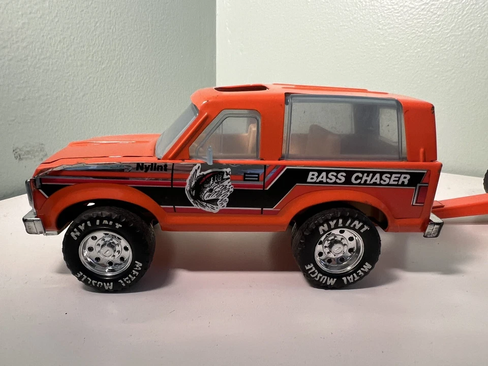 Remolque de colección Nylint naranja Ford Bronco Bass Chaser y barco Foto 4 de 4