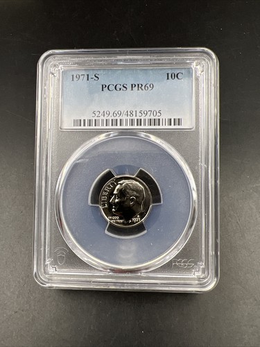 1971-S 10C Roosevelt Dime PCGS PR69 Coin - Picture 3 of 7