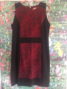 michael kors red and black dress