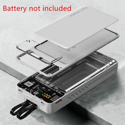2-Slot LCD Display 1260110 Battery Fast Charger Power Bank Case DIY Kit - Photo 6 sur 21