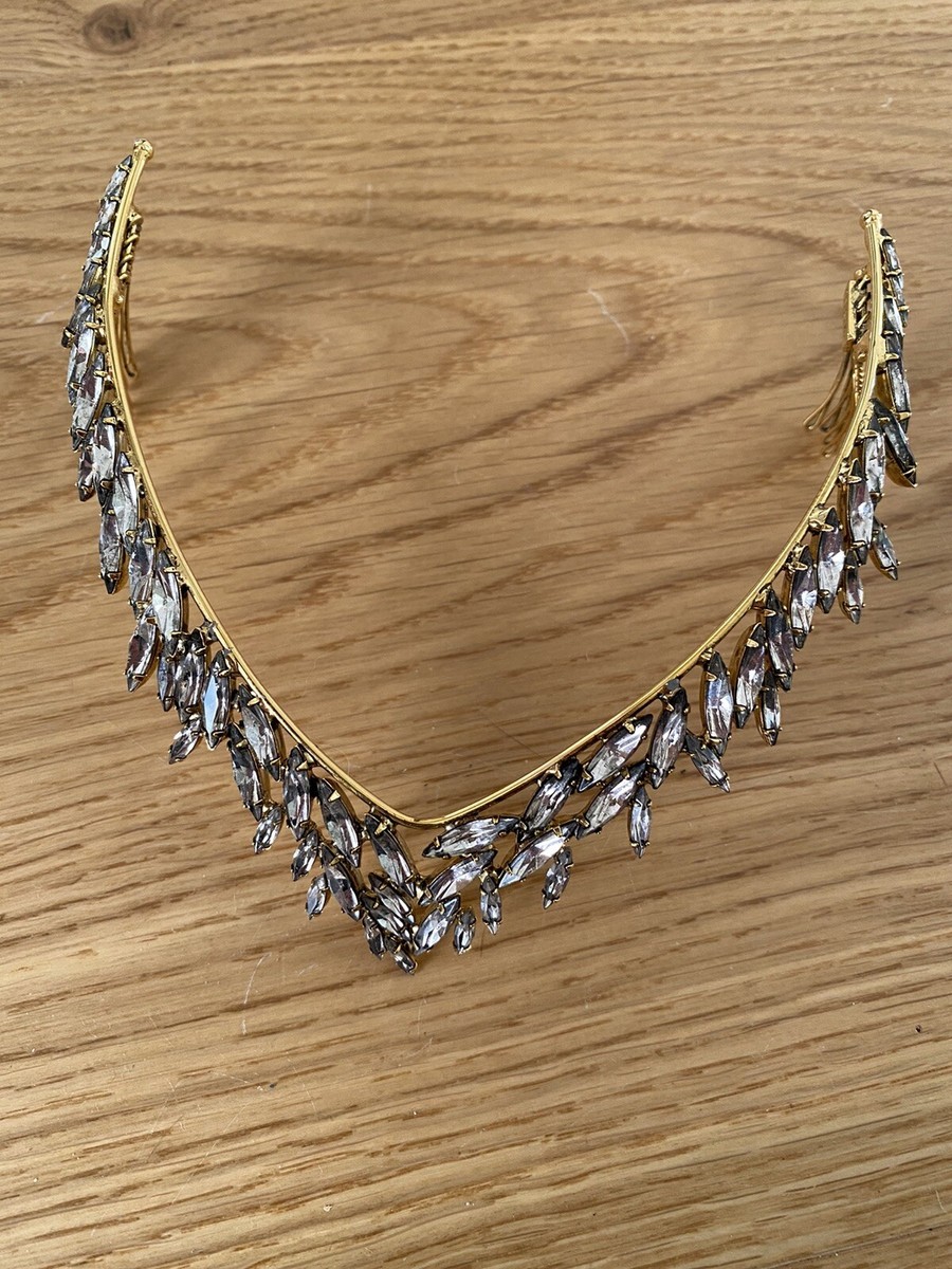 Bandeau Lelet NY Swan Vee - Or Et Cristaux - Neuf Sans étiquette - Élégant Pour Soirée