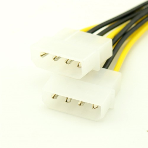 8 Pin EPS12V ATX to Dual Molex 4 Pin Male Motherboard Power Supply Adapter Cable - 第 5/7 張圖片