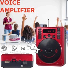 Portable PA Speaker Voice Amplifier-Rechargeable Battery with Headset Wired Mic