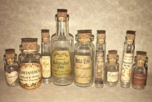 LABELS ONLY DIY M2M Holtz Vials Apothecary Potion Bottles Harry Potter Prop - 第 3/8 張圖片