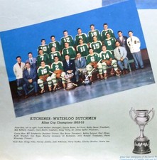 ACTION HOCKEY PHOTO PRINT ALLAN CUP CHAMPION 1953 KITCHENER WATERLOO DUTCHMAN 