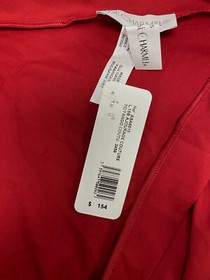 $155 Lise Charmel Women's Red Cutout Mini Pareo Wrap Skirt Size U/One Size