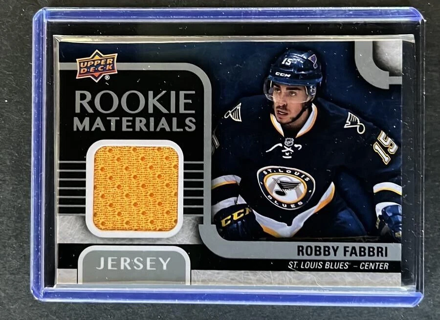 7 Rookie Card Lot Robby Fabbri 2015-16 SPx '05-06 Retro Rookie Jerseys #SPXR-RB - Image 4 of 4