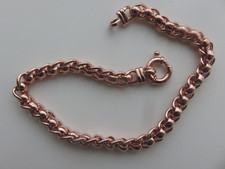 Gold Gent Roller Ball Bracelet 9 Carat Rose 8.5" 5mm