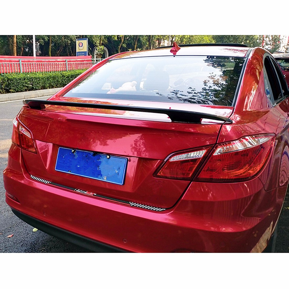 Trunk Spoiler For 2003-2005 Honda Accord Sedan - OEM Style ABS Wing With LED Brake Light