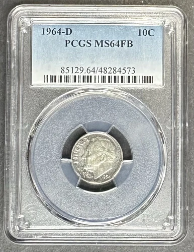 1964-D Roosevelt Dime PCGS MS-64 FB, Buy 3 Items, Get $5 Off!!