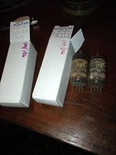Matched Pair mC2 Amperex Bugle Boy ECC83 12AX7 Long Plates Foil Getter Heerlen