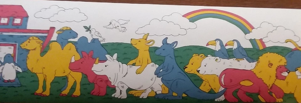 Bordes de papel tapiz NOAH'S ARK preparados 5" X 10' Foto 4 de 4