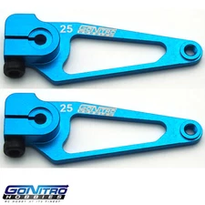 Go Nitro Hobbies 25T Aluminum A Spec Servo Arm 2 Blue Futaba / Savox