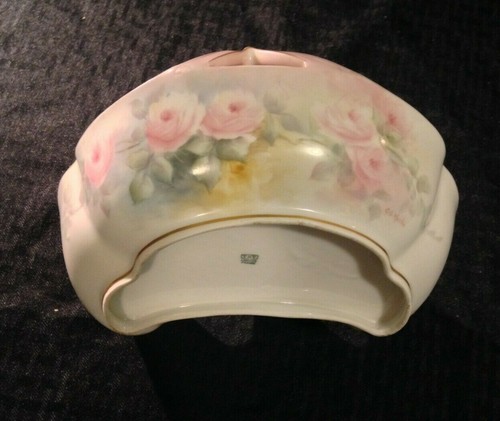 Vintage / Antik ? T & V Limoges Korb mit Griff 9" signiert G.S. Marlin - Bild 6 von 8