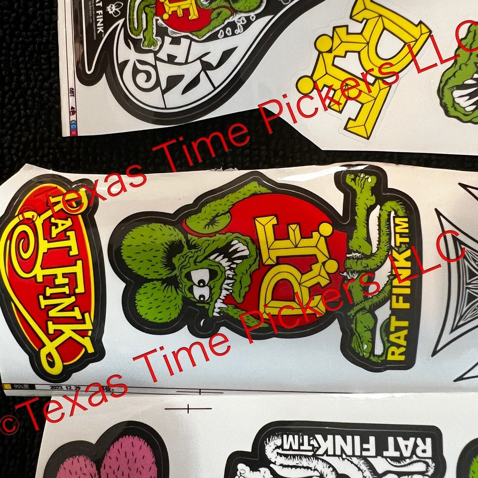 🔥 10 Rat Fink Mouse Ed Big Daddy Roth Hot Rod Art Vinyl Decal Sticker ...
