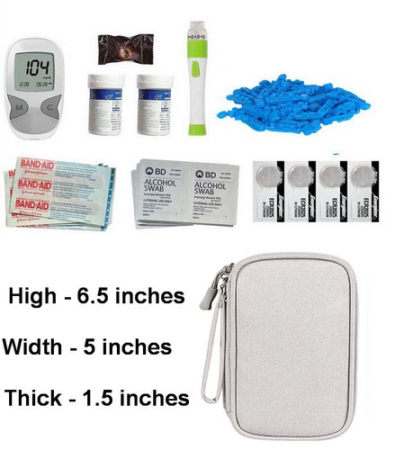 NEW Premium Carrying Bag( Travel Case/Storage Bag ) For Diabetes Testing Kit - Picture 6 of 11