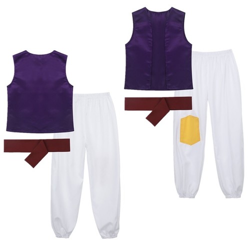 Conjunto Chaleco Chaleco con Pantalones Disfraces Príncipe Árabe Niños Conjunto Gorra Niños - Imagen 44 de 53