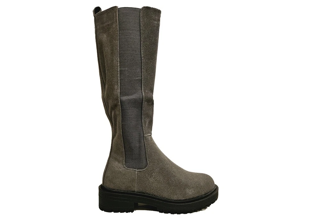 Stivali Donna Oversize Con Ghetta – Suola Spessa Antiscivolo, Tacco 3 Cm, In Ecopelle