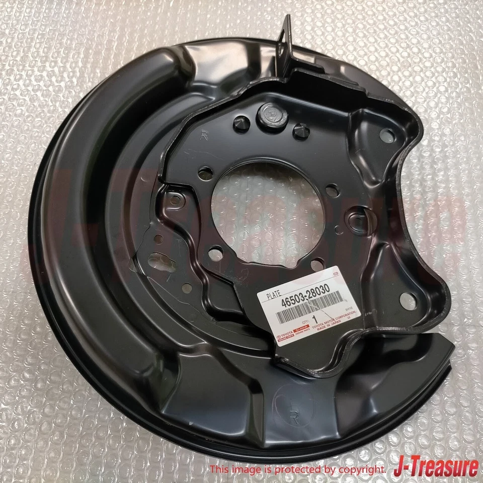 Placa de freno de estacionamiento genuina Toyota Sienna GSL20 04-10 subconjunto diestro 46503-28030 OEM Foto 4 de 4