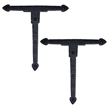 2 Pack 7” Decorative T Corner Bracket, Rustic Right Angle Bracket Iron Brace