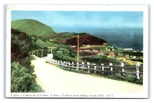 Postcard L'Anse a Valleau from Hilltop, Gaspe PQ Canada 1954 J15