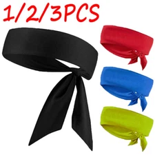 Sweat Wicking Sports Headband Ninja Bandana Head Tie Back Band for Men Women