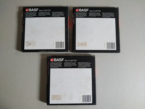 NOS 3x BASF Ferro LH TP18 HiFi 1/4 7In 18cm Reel To Reel Recording Tape Nib - Picture 3 of 3