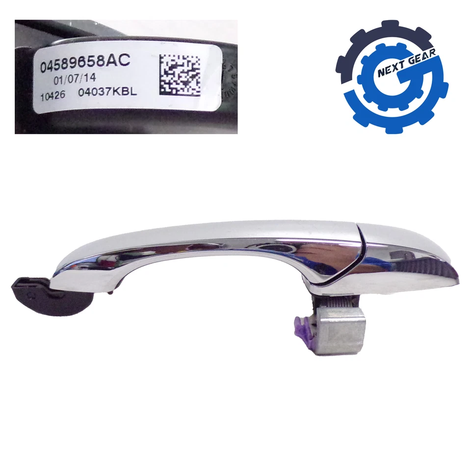 Manija de puerta exterior cromada derecha OEM Mopar Chrysler 200 2008-2014 04589658AC Foto 3 de 4