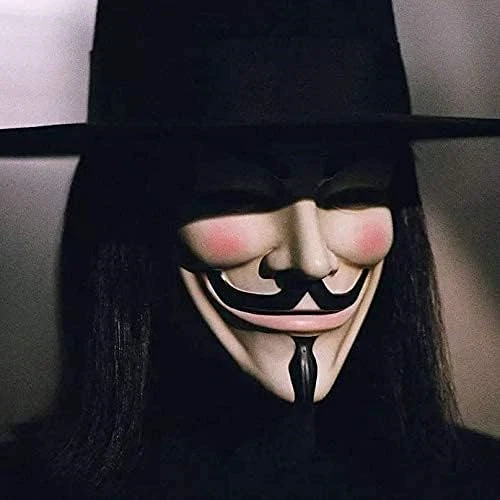 NEVLANTII V for Vendetta Guy Fawkes Mask Quality Anonymous Mask Halloween Cos... - Image 2 of 4