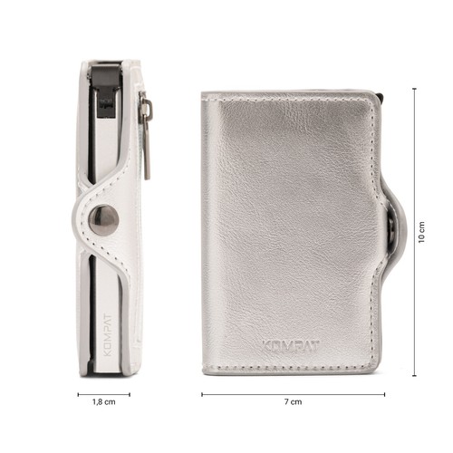 Porta Carte di Credito RFID Portafoglio Uomo Slim Portafoglio Piccolo Sottile - Foto 74 di 83