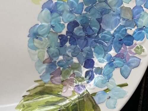SHABBY CHIC Melamine Hydrangea Flowers Large Serving Platter (17" x 12.5") NEW - Picture 8 of 9