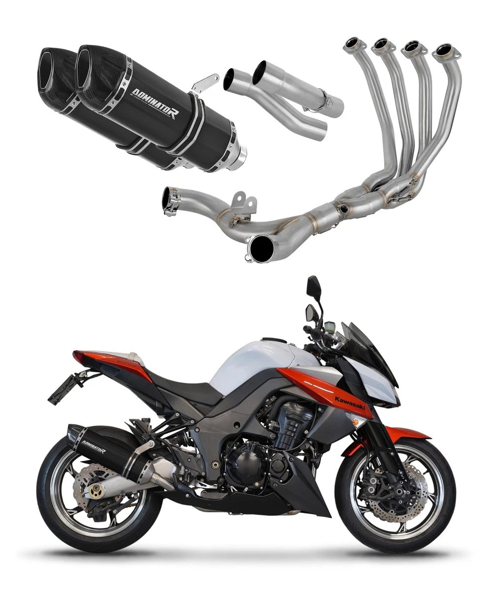 Z1000 2014 2016 Full Exhaust System Collector Silencer HP1 BLACK