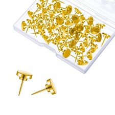 Gold Heavy Duty Thumb Tacks, Push Pins for Upholstery and Carpets, Decorative...