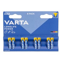 8X Varta Longlife Power Alkaline Batterie Aaa Micro 4903 LR03 MN2400 1,5V