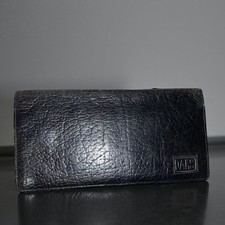 Portafoglio Daks England Silenzioso Lusso Raro Pelle Nera Bifold Slim Donna/Uomo