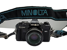 Minolta X-700 35mm Film SLR Camera Kit with 50mm Lens Tested Working