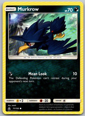 Murkrow 71/156 Common Ultra Prism Pokemon Near Mint