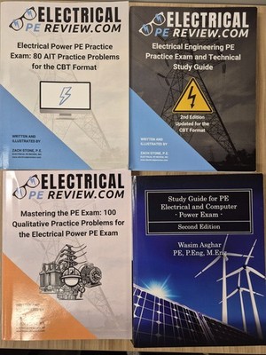 PE Electrical Power Exam Study Bundle   NCEES, NEC, Zack Stone, Exams, and more.