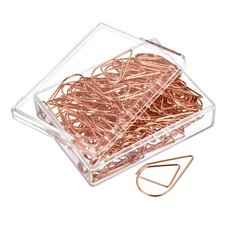 Drop Shape Clip Paper with Box 1.3" Rose Gold Tone, 100pcs