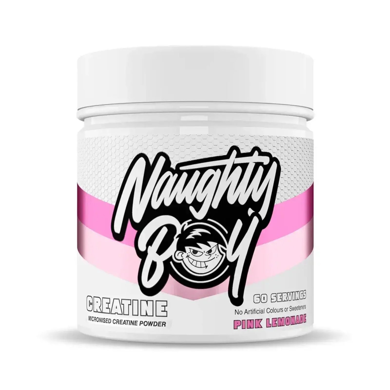 NAUGHTY BOY CREATINE MONOHYDRATE POWDER 60 SERVINGS PINK LEMONADE