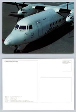 Lufthansa Fokker 50 Vintage Postcard Aircraft Aviation Enthusiast Card